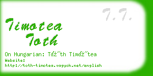timotea toth business card